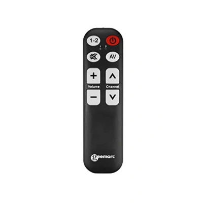 Bild av Geemarc TV5 lättanvänd universell fjärrkontroll med 7 programmerbara knappar för äldre kräver originalfjärrkontroll parkoppling fungerar infraröd