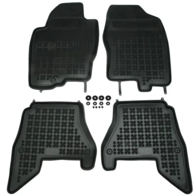 Bild av REZAW PLAST 201804 Ensemble de tapis sol Caoutchouc avant et arrière noir NISSAN: Pathfinder 3, NP300 Navara Pick up