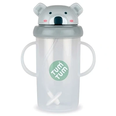 Bild av TUM Tippy Up Free Flow sippy Cup (ingen ventil), kopp för småbarn, BPA fri (Kev Koala 300 ml)