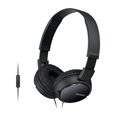 Bild av Sony MDR ZX110AP Vikbara Hörlurar med headsetfunktion Svart