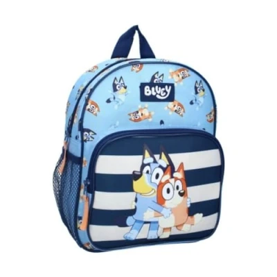 Bild av mybagstory Ryggsäck Bluey Blå Barn Skola Dagis Primär Pojkskola Storlek 29 cm Justerbara remmar Presentidé, Färg: blå, one size