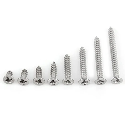 Bild av Valfront 200st M3 304 Rostfritt st?l Pan/Flat/Truss Head Self Tapping Skruvar Sortiment Kit (Flat Head)