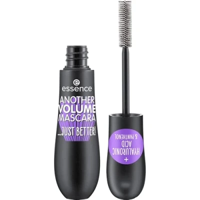 Bild av essence ANOTHER VOLUME MASCARA... JUST BETTER!, svart, volymgivande, närande, definierande, intensiv, vegansk, utan mikroplastiska partiklar, nanopartiklar fri, parfym, 1 pack (16 ml)