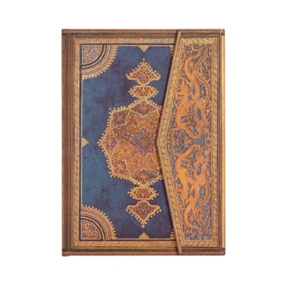 Bild av Carnet à couverture rigide Safavide Indigo Midi Ligné 144 p.: Hardcover, 120 gsm, ribbon marker, memento pouch, wrap closure