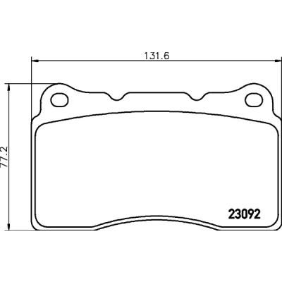 Bild av HELLA 8DB 355 011 431 Jeu de plaquettes frein non préparé pour indicateur d&#039;usure RENAULT: MEGANE 3 Coupe