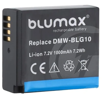 Bild av Blumax batteri för Panasonic DMW BLG10 BLG10e 1025 mAh 7,2 V 7,4Wh kompatibel med Lumix DC TZ95D GX9 TZ202 TZ91 DMC TZ101 TZ81 GF6 GX7 GX80 LX100 G10