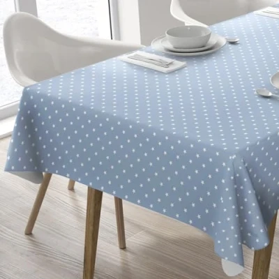 Bild av Home Direct rektangulär vaxduk PVC avtorkningsbar bordsduk bordsskydd (140 x 180 cm, blå)