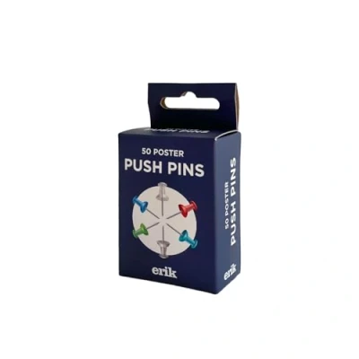 Bild av Grupo Erik Poster Push Pins 50 pcs Drawing Pins, Cork Board Wall Pin For Board, Pinboard