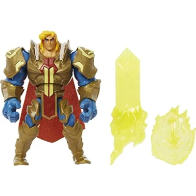Bild av Masters of the Universe HDY37 He Man actionfigur i Grayskull pansar med Power Attack Move och 2 tillbehör, inspirerad av MOTU Netflix animerade serie, samlarleksak för barn från 4 år, Flerfärgad