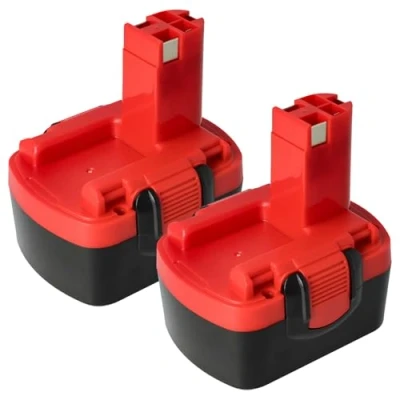 Bild av vhbw 2X batteri kompatibelt med Bosch PSR 14.4 2, 14.4VE 2(/B), PSR1440, PSR1440/B, PST 14.4V, 140 elverktyg (1500 mAh, NiMH, 14,4 V)
