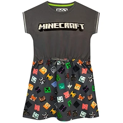 Bild av Minecraft Flickklänning, GRÅ, 158