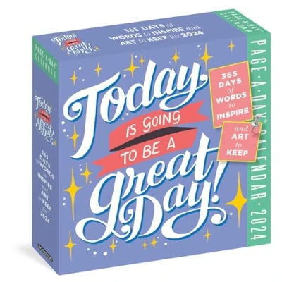 Bild av Today Is Going to Be A Great Day! Page Day Calendar 2024: 365 Days of Words Inspire and Art Keep