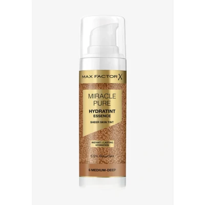 Bild av Max Factor Miracle Pure Hydratint Essence foundation, 6 medeldjup, upp till 24 timmars hydratisering, 71% vattenbaserad formel, naturlig täckning, vegansk formel