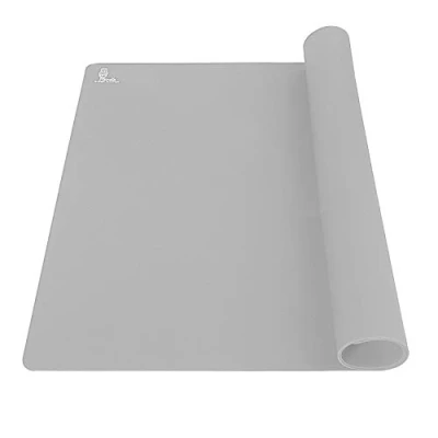 Bild av SUPER KITCHEN Silikon Bakmatta, Degmatta, Non Stick Utrullningsmatta, Silikonmatta, Bordsmattor, Arbetsmatta för Bakverk, Pizza, Fondant, Bröd, Epoxi, BPA fri (60 x 40 cm, Grå)