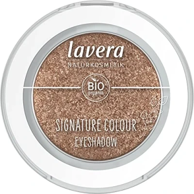 Bild av lavera Signature Colour Eyeshadow Sspace guld 08 ekologisk mandelolja &amp; E vitamin vegan skimrande intensiv färgglans (1 styck), 2,0 gram