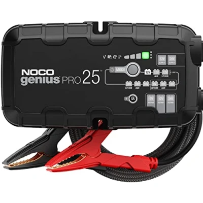 Bild av NOCO GENIUSPRO25, 25A Professionel Smart Batteriladdare, 6V, 12V och 24V Bilbatteriladdare, Batteriunderhållare, Underhållsladdare Desulfator för AGM, Gel, Litium, Båt Batterier