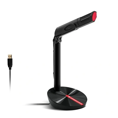 Bild av EMPIRE GAMING Ustream mikrofon spel/live Streaming kompatibel med PC, Mac, konsoler app: Podcast, Twitch, Youtube, Discord, Chat USB kabel