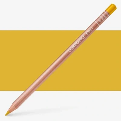 Bild av Caran D&#039;ache Luminance Colour Pencil Artist färgpennor penna/3 stycken/förpackning färg: 523 indisk gul (6901.523)