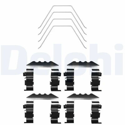 Bild av DELPHI LX0670 Kit d&#039;accessoires, plaquette de frein à disque HYUNDAI: Kona SUV, i40 CW, CITROËN: C4 II 5 portes
