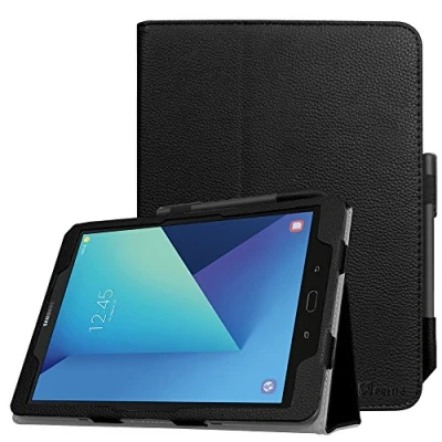 Bild av Fintie Samsung Galaxy Tab S3 9,7 fodral premium veganläder slim fit folio stativ med automatisk sov/vakna för tums surfplatta 2017 (SM T820/T825), svart