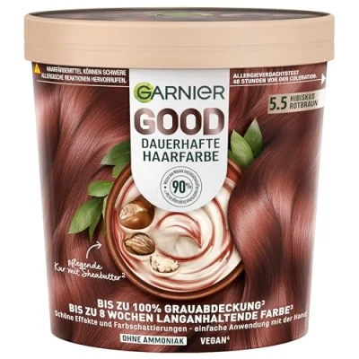 Bild av Garnier GOOD permanent hårfärg 7,43 gurkmeja koppar färg utan ammoniak, upp till 100% grå täckning, 1 st.