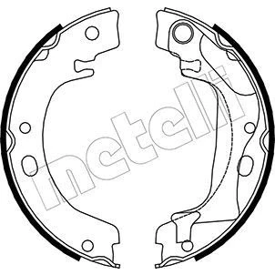 Bild av Bromsbackar, sats, parkeringsbroms METELLI 53 0446