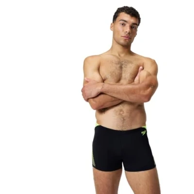 Bild av Speedo Hyperboom Splice Aquashort badbyxor, snabbtorkande, träning, fitness, klorresistenta badkläder (paket med 1)