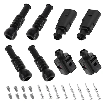 Bild av the Lord of Tools 2 uppsättningar stift hane hona kontakter med terminaler och tätningar sensorpluggsats 1J0973702 1J0973802 6N0906102 automatisk vattentät reparationssats