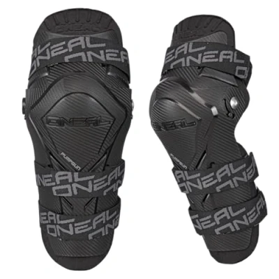 Bild av O&#039;NEAL Knäskydd Motocross Enduro Carbon Look Hard Shell, Värmeskum vadderat, (EU) 2016/425 PUMPGUN MX Knee Guard Vuxen Svart One Size Only