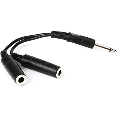 Bild av Hosa YPP 111, Y kabel, 1/4 i TS till Dual TSF