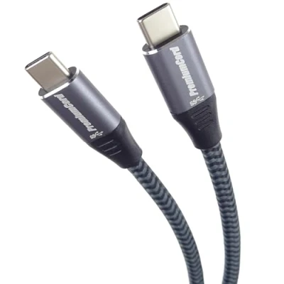 Bild av PremiumCord USB C 3.2 Gen 1 anslutningskabel, datakabel SuperSpeed upp till 5 Gbit/s, laddningskabel 2 A, generation typ kontakt, längd 1,5 m grå
