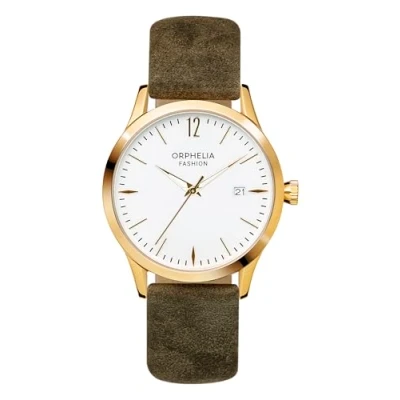 Bild av Orphelia mode damer analog kvarts klocka mocka med läderarmband bandet Grön