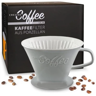 Bild av Creano kaffefilter i porslin filter storlek 4 för filterpåsar stl. 1 x stengrå