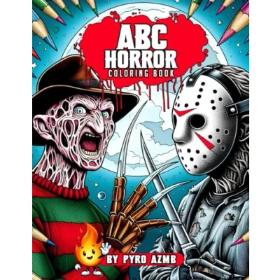 Bild av ABC Horror Coloring Book: Iconic Movie Characters Book For Adults &amp; Teens to Relax and Relieve Stress