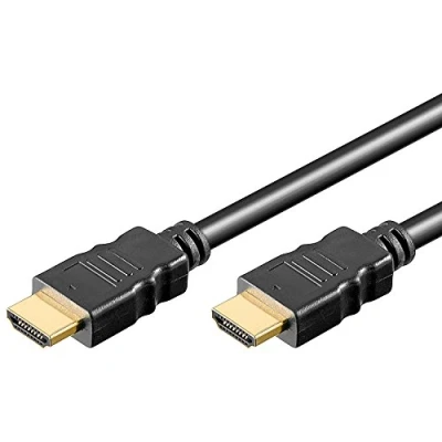 Bild av Goobay 51824 Standard HDMI kabel, guldpläterad, svart, 5,5 mm diameter, 10 m kabellängd