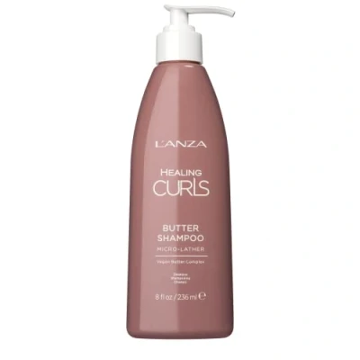 Bild av L&#039;ANZA Healing Curls Butter Shampoo schampo för Lockigt hår, Krämig och Färgsäker Rengöring Friska Lockar Paraben sulfatfritt (236 ml)