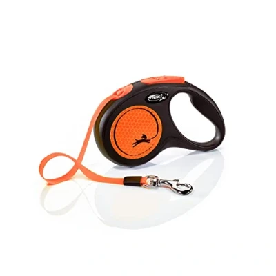 Bild av Flexi New Neon S Tape 5 m (black/neon orange)