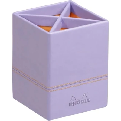 Bild av Rhodia 318819C pennhållare (8 x 8 11 cm, konstläder, elegant och praktisk, perfekt för ditt kontor) 1 st, iris