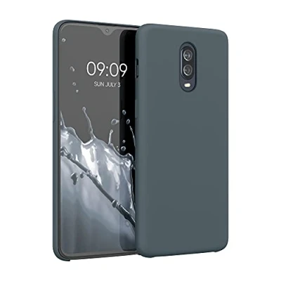 Bild av kwmobile Fodral kompatibelt med OnePlus 6T mjukt skydd TPU silikon telefonfodral mörk skiffer