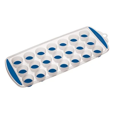 Bild av Colourworks Iskubsbricka med silikonbas, 21 popout isbitar, 11,9 x 29,9 2,5 cm, blå
