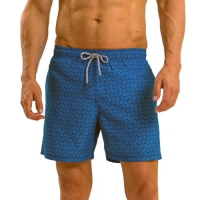 Bild av RIPT Performance Herrar Essentials Quick Dry UV 50 Solskydd Badshorts Badbyxor,Blå virveltryck, L