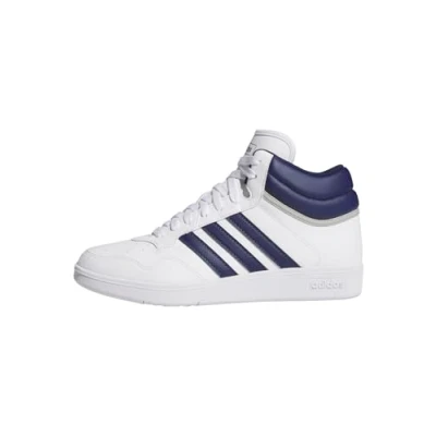 Bild av adidas Unisex Vuxen HOOPS 4.0 MID SHOES, ftwr white/dark blue/grey two, 49 1/3 EU