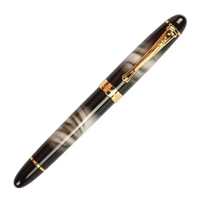 Bild av Jinhao X450 blå marmor reservoarpenna, medium Nib guld trim 16 stilar