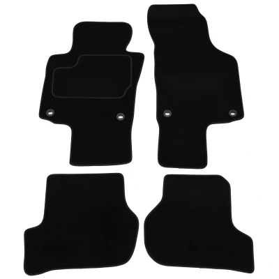 Bild av MAMMOOTH A041 SKO65 PRM 01 Ensemble de tapis sol Textile avant et arrière 4 noir Sur mesure SKODA: Octavia 2 Combi