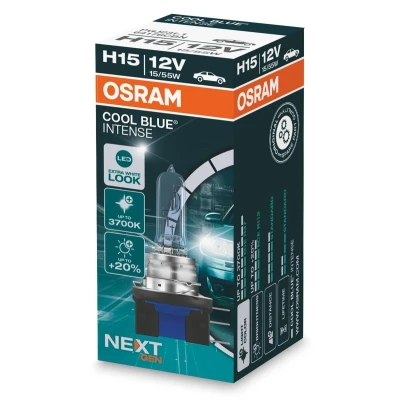 Bild av OSRAM 64176CBN Ampoule, projecteur longue portée H15 12V 55/15W 3700K Halogène AUDI: A3 3/5 portes, Sportback, A5 B8 Coupe, VOLKSWAGEN: Tiguan I