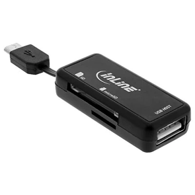 Bild av InLine 66776, MMC, MicroSD (TransFlash), MicroSDHC, SD, SDHC, SDXC, svart, USB 2.0, 1 st