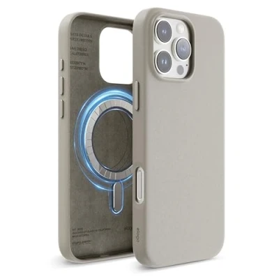 Bild av elago Magnetiskt läderfodral kompatibelt med iPhone 16 Pro Max fodral, alla MagSafe tillbehör, 6,9 tum inbyggda magneter, veganläder, stötsäker, vattentålig