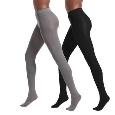 Bild av No Nonsense Damtights superogenomskinlig kontrolltopp, 90 denier (paket med 2), Svart/stål, S