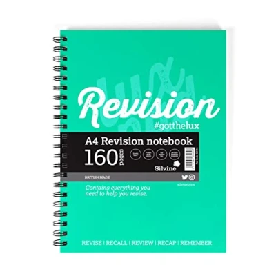 Bild av Silvine Luxpad A4 trådbunden studieanteckningsbok fodrad (160 sidor) med praktisk revisionsguide