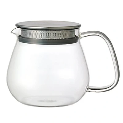 Bild av Kinto Unitea 460 ml One Touch tekanna värmebeständig glastekanna med rostfritt stålfilter och lock